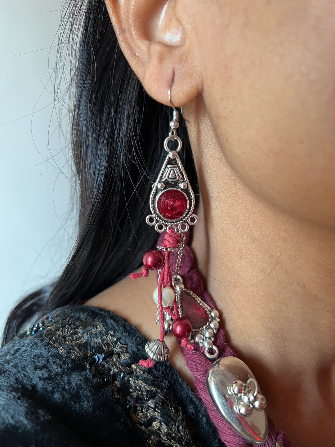 Fusion Hasli Necklace with Earrings