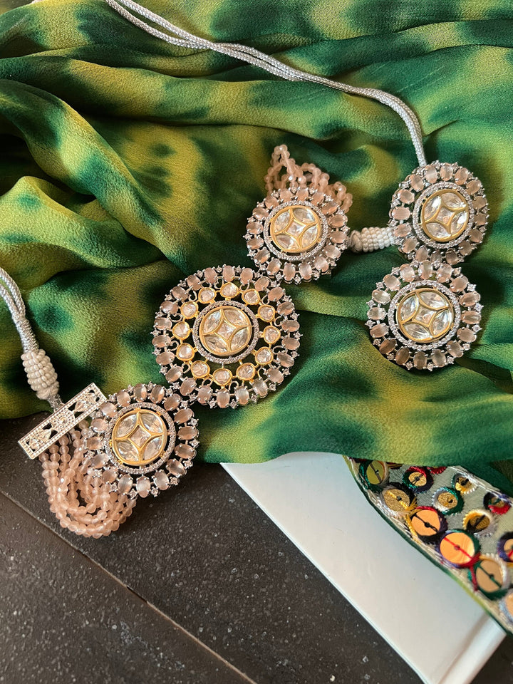 Victorian Kundan Choker Necklace with Earrings