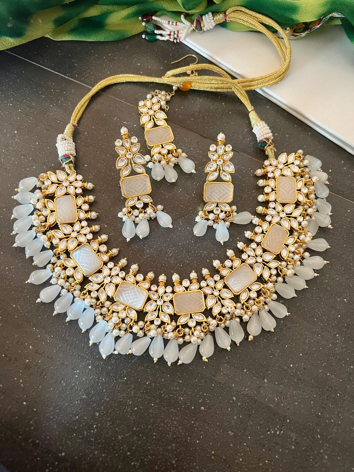 Royal Bridal Choker Necklace with Earrings and Maangtikka