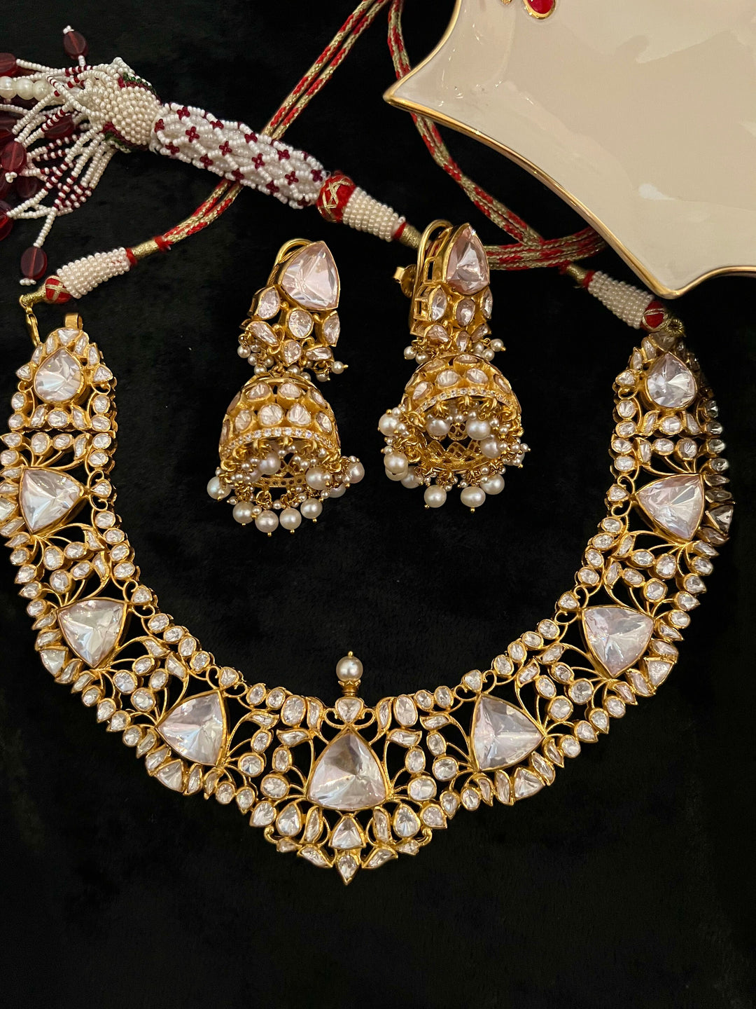 Elegant Necklace with Jhumka Set - Unmatched Quality and Style