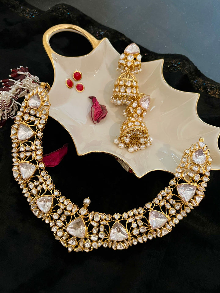 Elegant Necklace with Jhumka Set - Unmatched Quality and Style