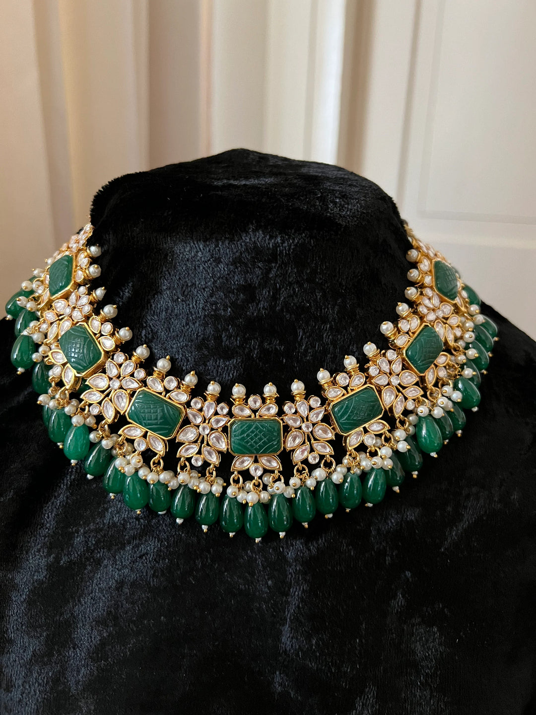 Royal Bridal Choker Necklace with Earrings and Maangtikka
