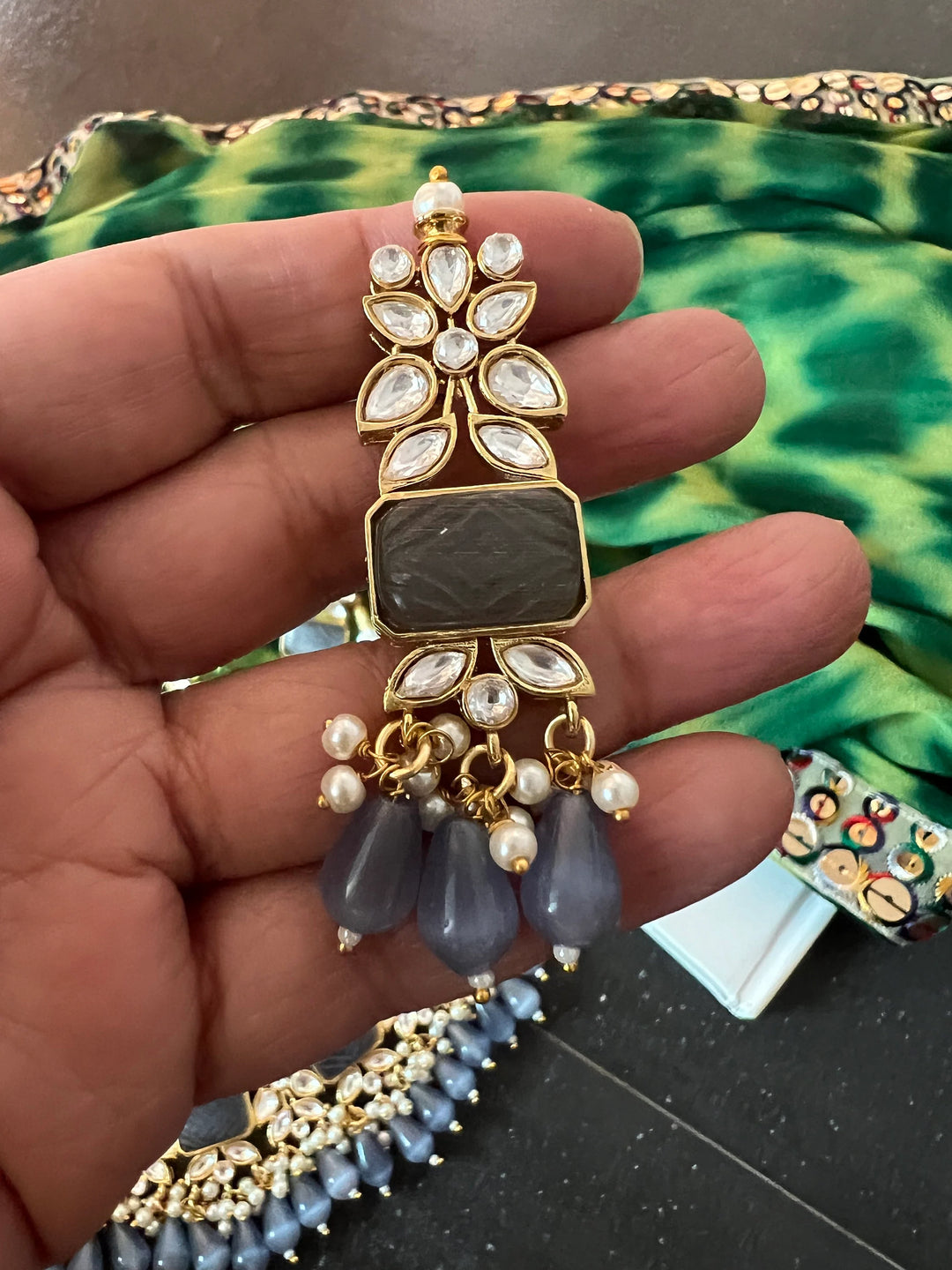 Royal Bridal Choker Necklace with Earrings and Maangtikka