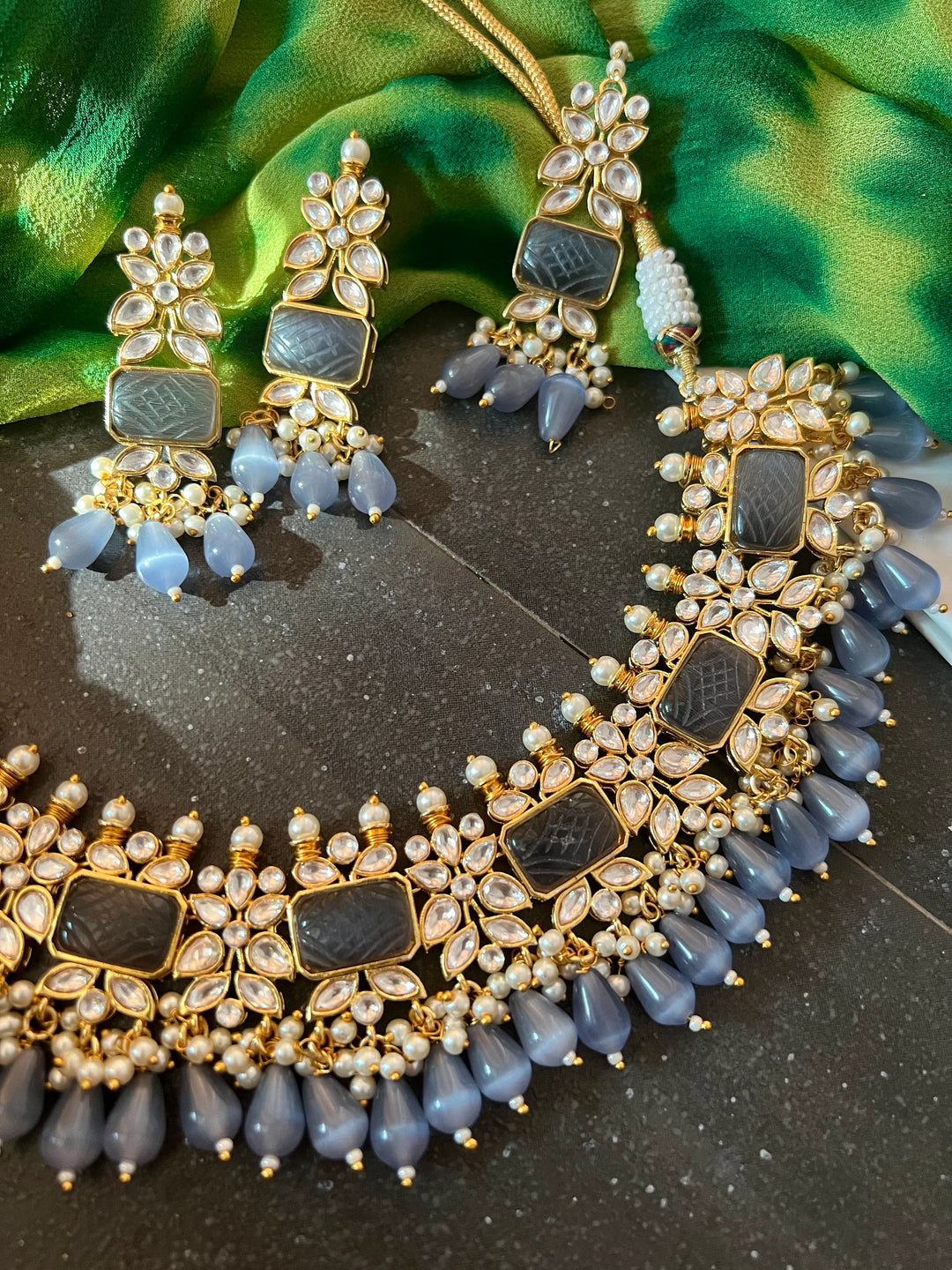 Royal Bridal Choker Necklace with Earrings and Maangtikka