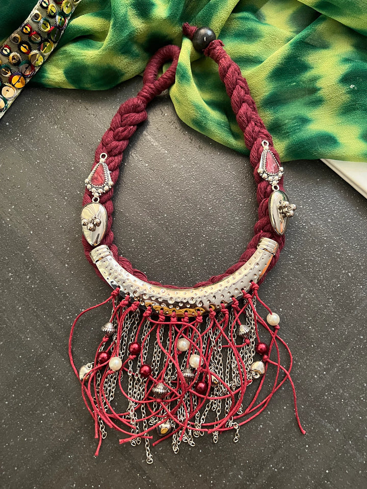 Fusion Hasli Necklace with Earrings