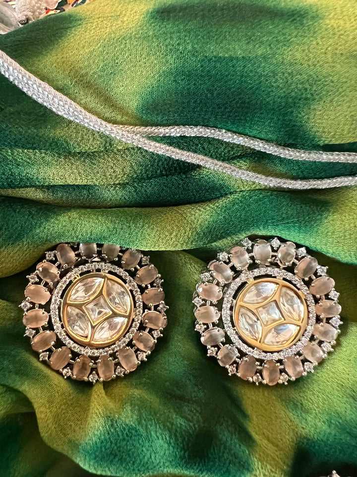 Victorian Kundan Choker Necklace with Earrings