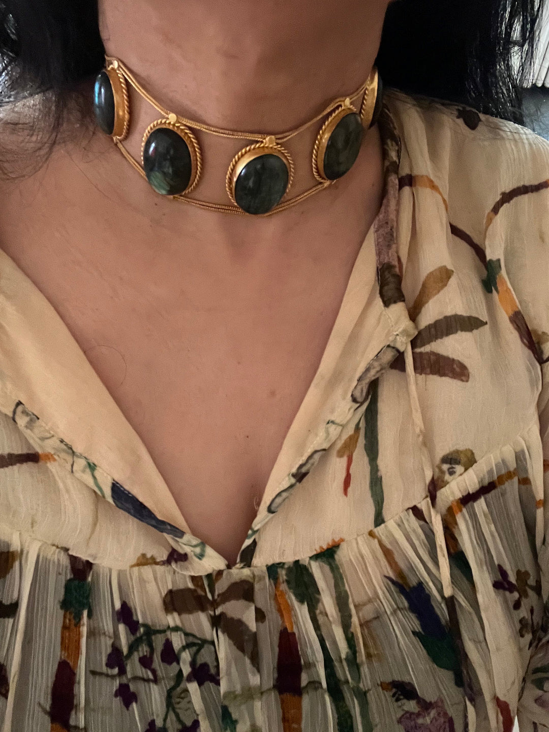 Statement Labradorite Choker / One of a kind Jewellery/ Indian Choker