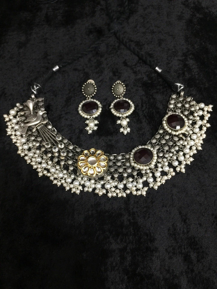 Vintage Artistic Necklace with Earrings - SHIVKA