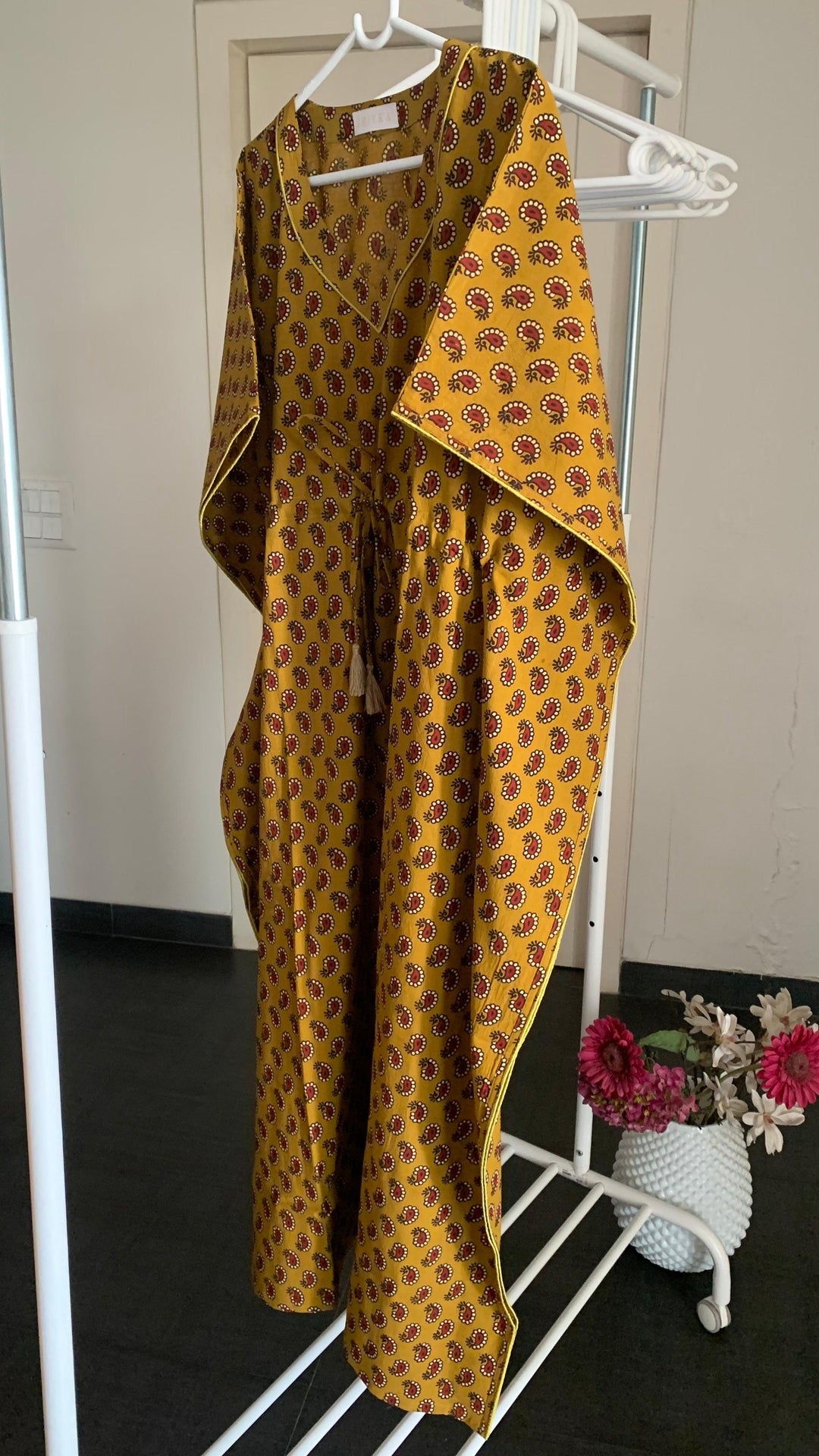 Indian Print Cotton Kaftan - SHIVKA