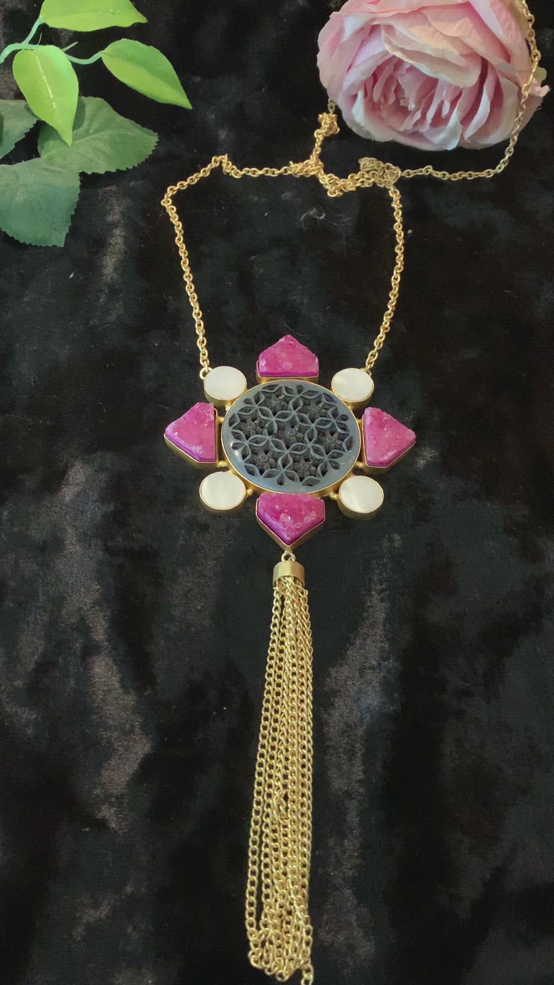 Pink Pendant Necklace