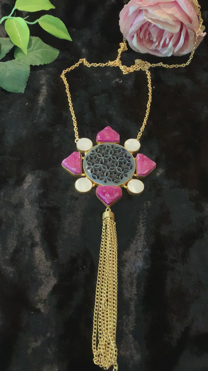 Pink Pendant Necklace