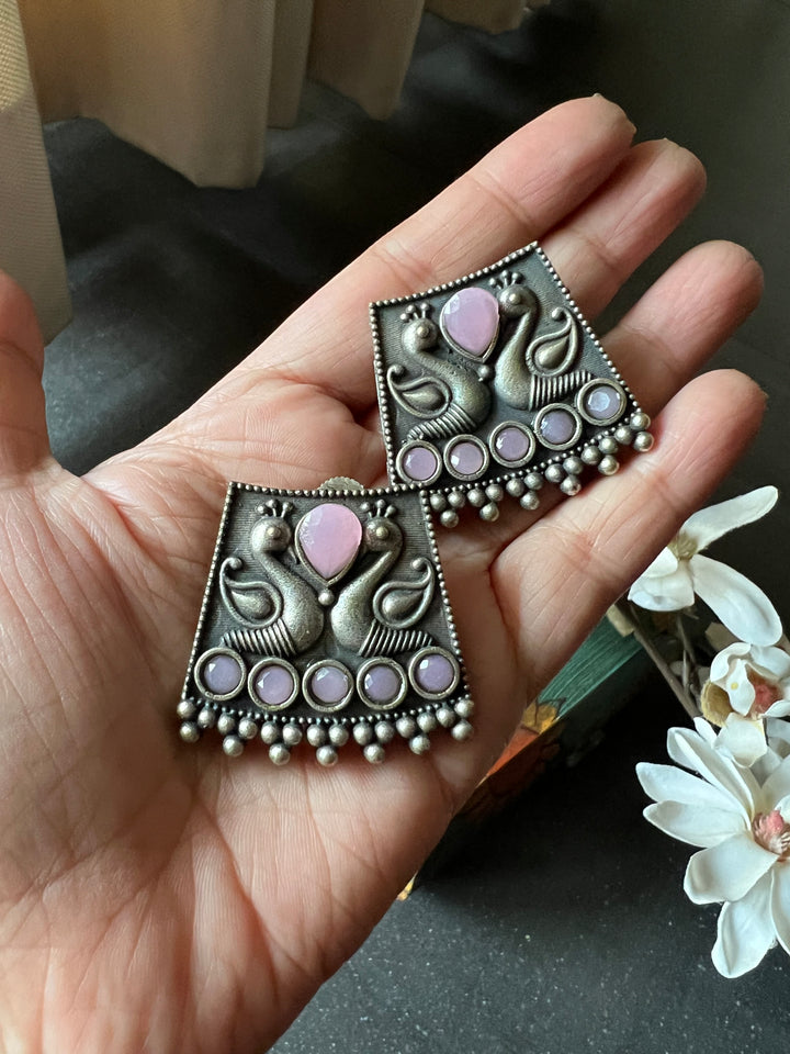 Antique Twin Peacock Earrings