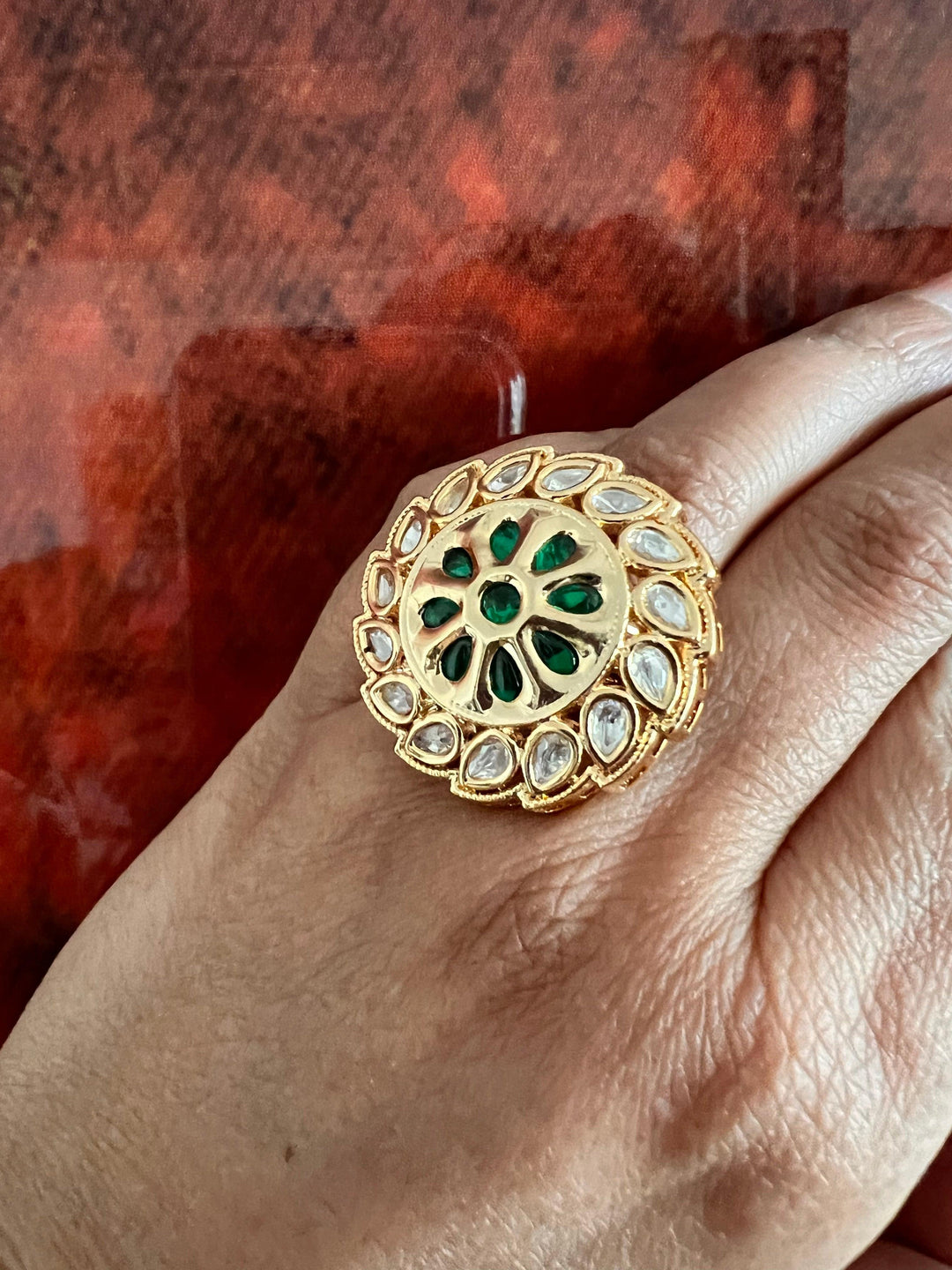 Kundan Wedding Ring - SHIVKA