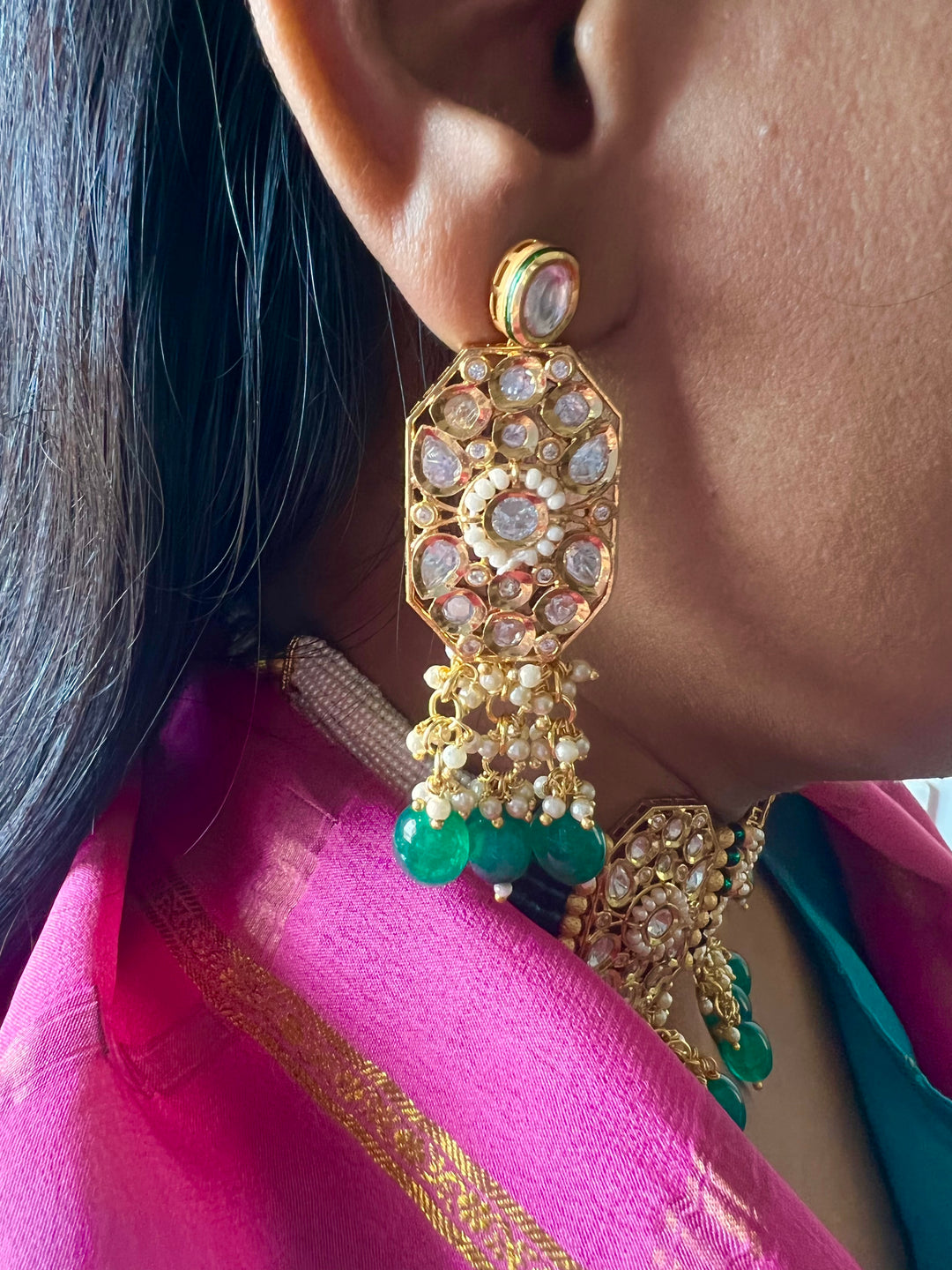 Bridal Kundan Choker Necklace with Studs