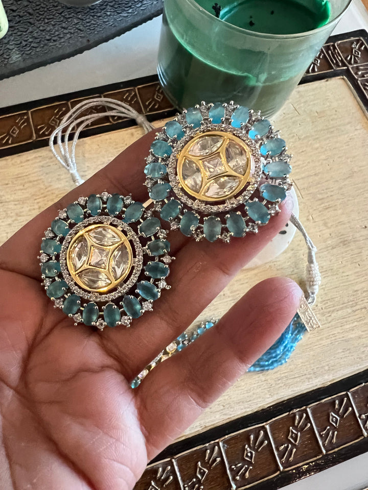 Victorian Kundan Choker Necklace with Earrings