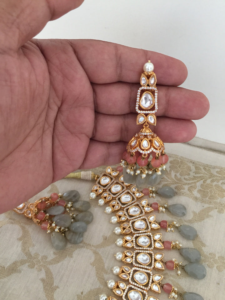 SHIVKA One of a Kind Designer Choker Necklace with Earrings