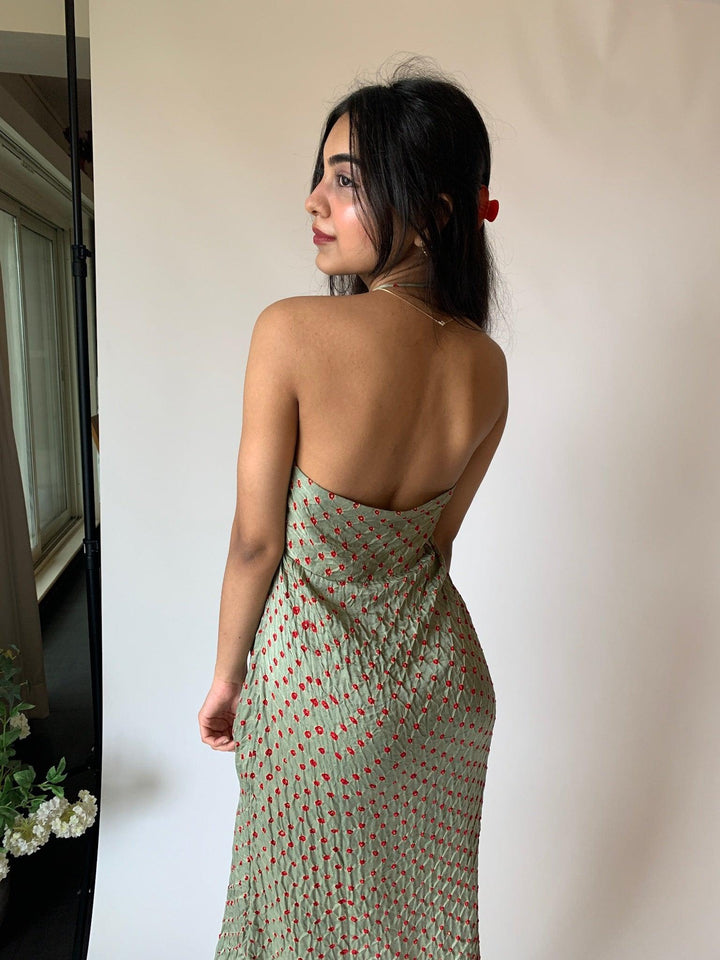 String Tie Midi Dress - SHIVKA