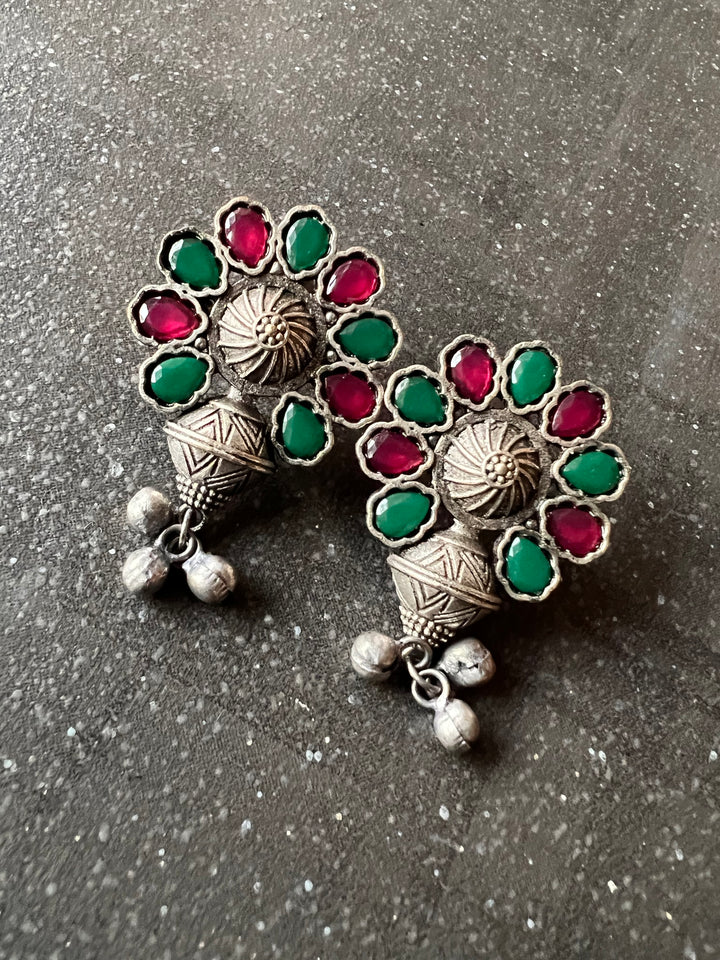 Antique Flower Stud Earrings