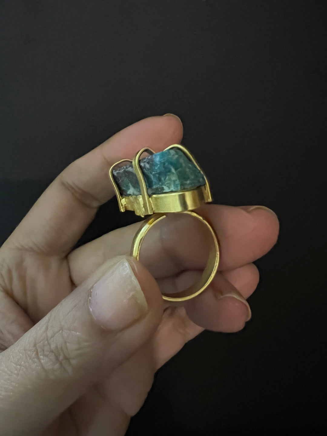 Statement Natural Gemstone Ring