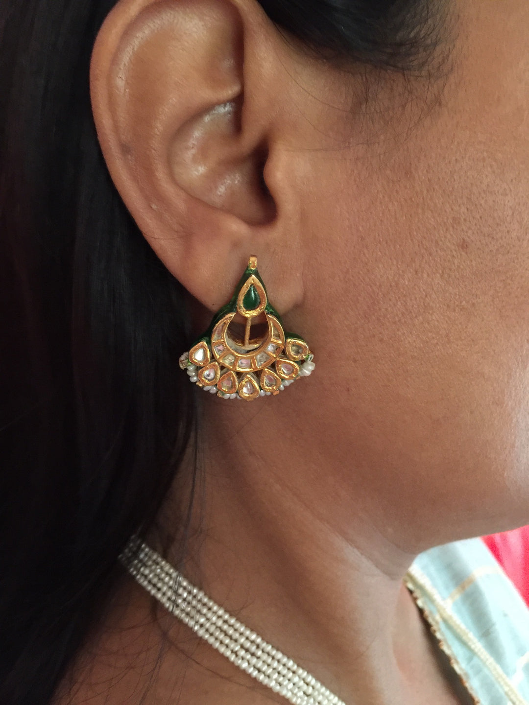 Vintage Kundan Necklace with Statement Earrings