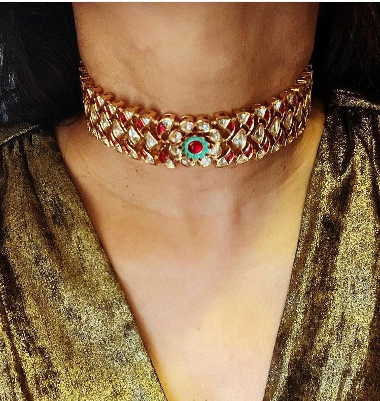 Gorgeous Polki Kundan Choker with Studs