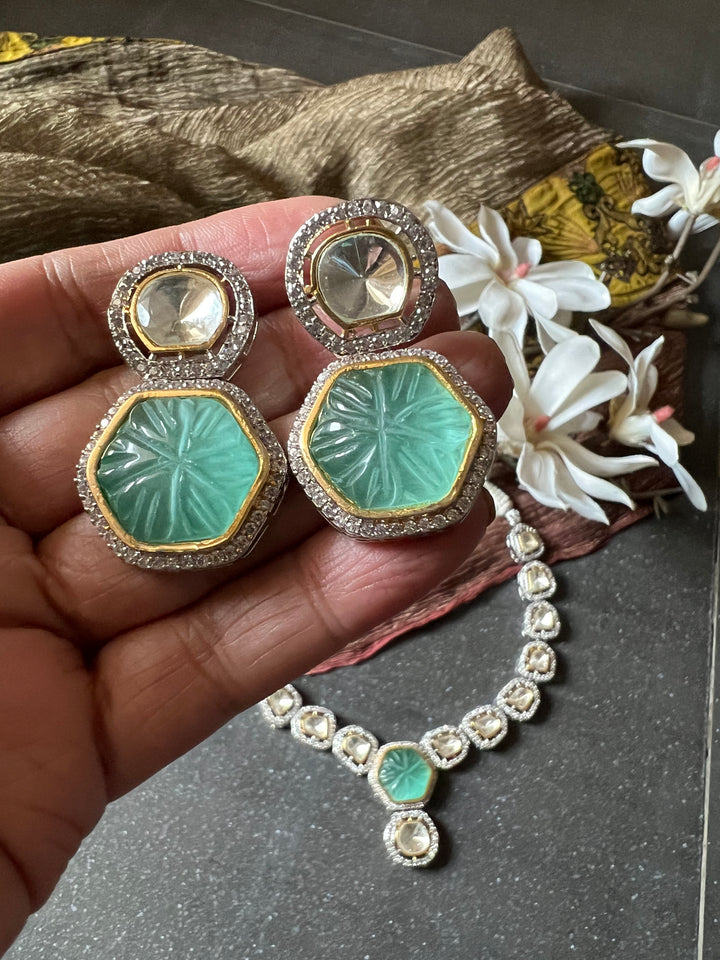 Victorian Kundan Necklace with Earrings