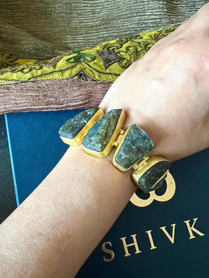 Raw Uncut Labradorite Bracelet - SHIVKA