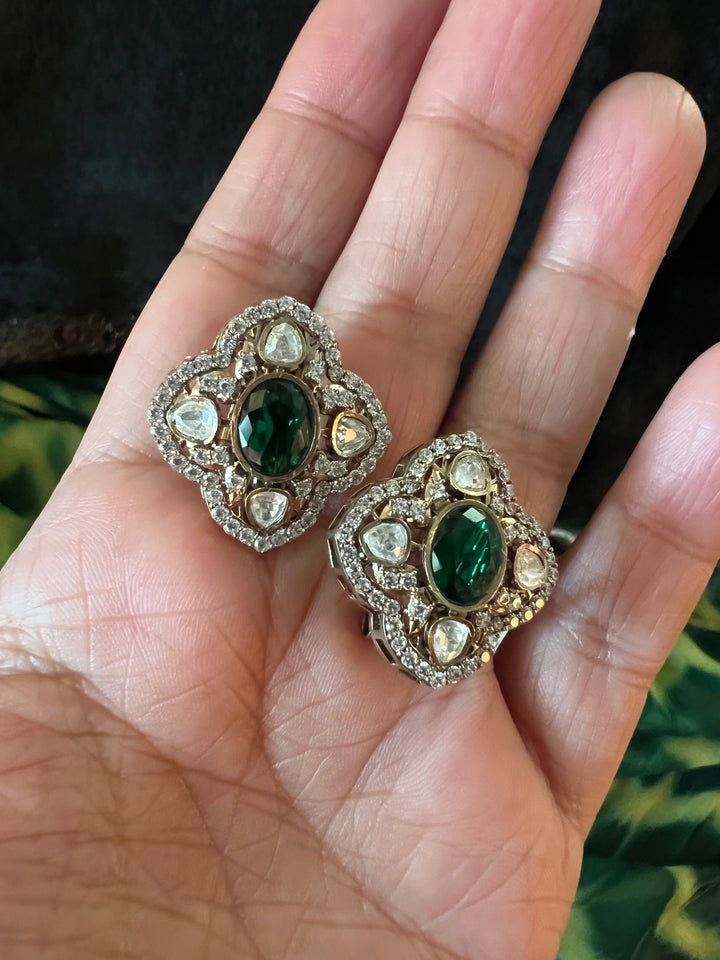 Pearls Choker with Statement Earrings