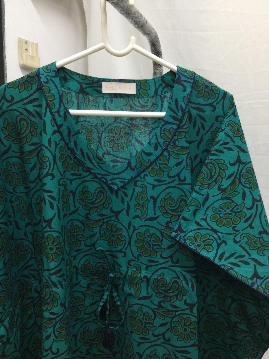 Indian Print Cotton Kaftan - SHIVKA