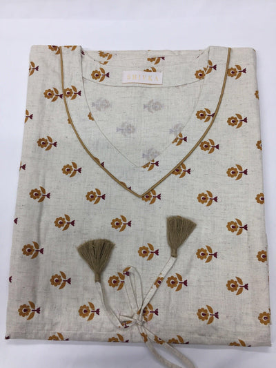 Indian Print Cotton Kaftan - SHIVKA