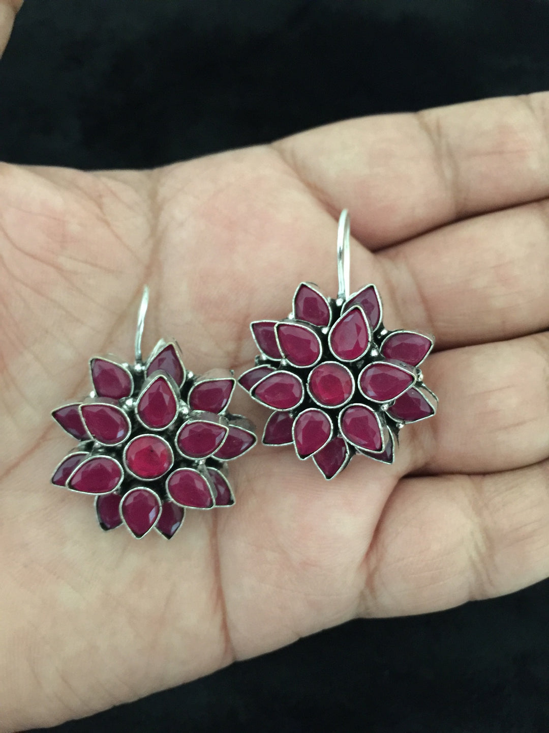 Antique Deep Red Earrings