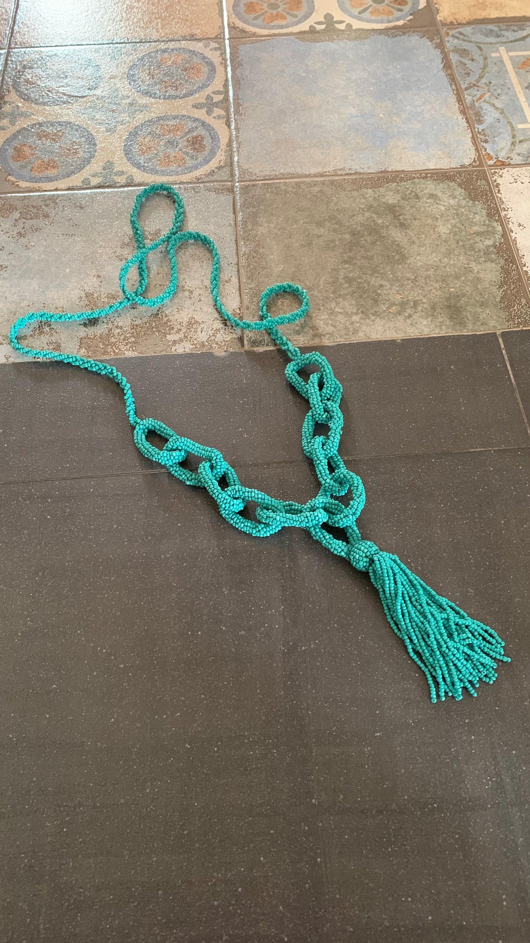 Statement Double Layered Beaded Necklace - SHIVKA