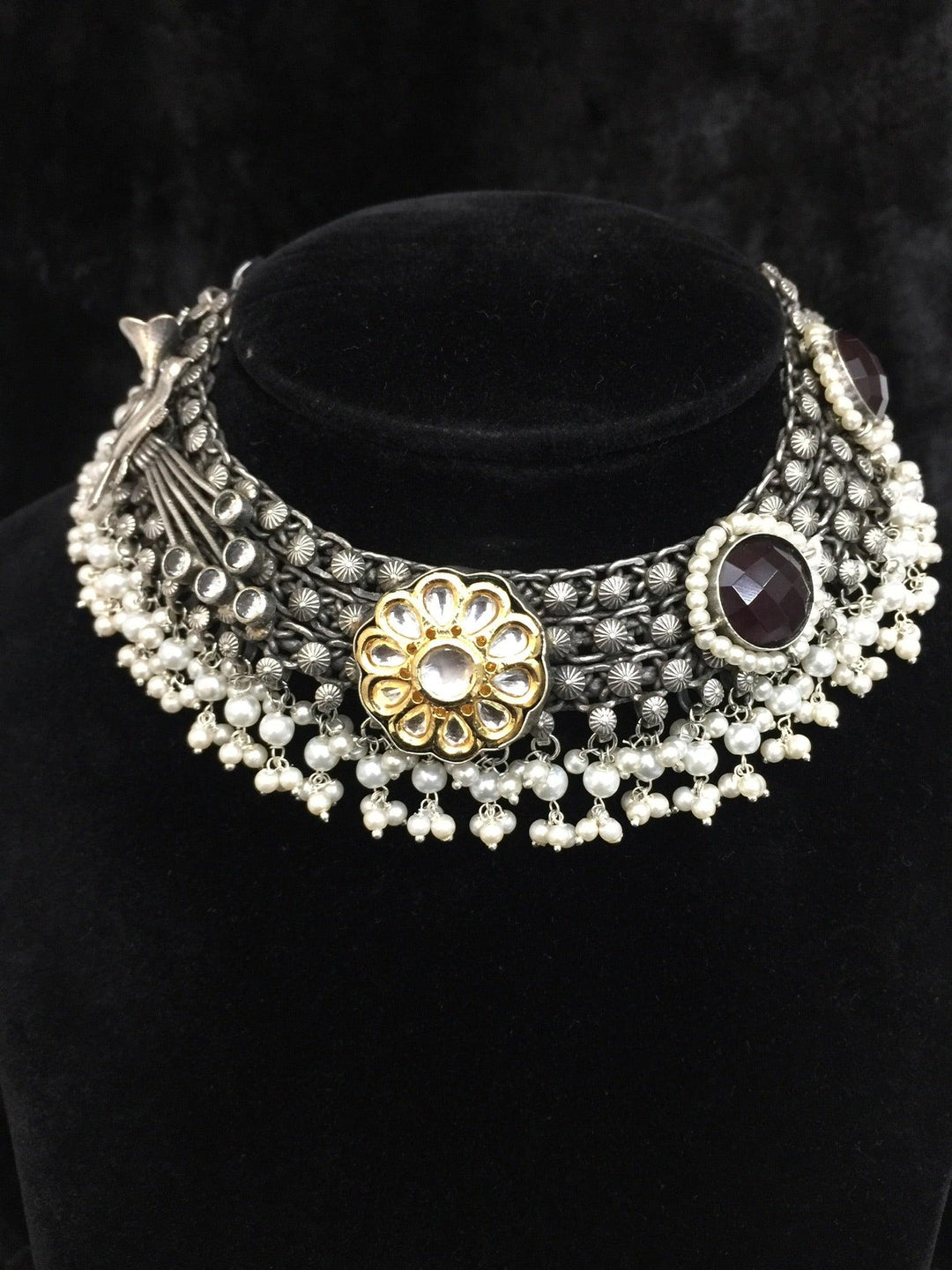 Vintage Artistic Necklace with Earrings - SHIVKA