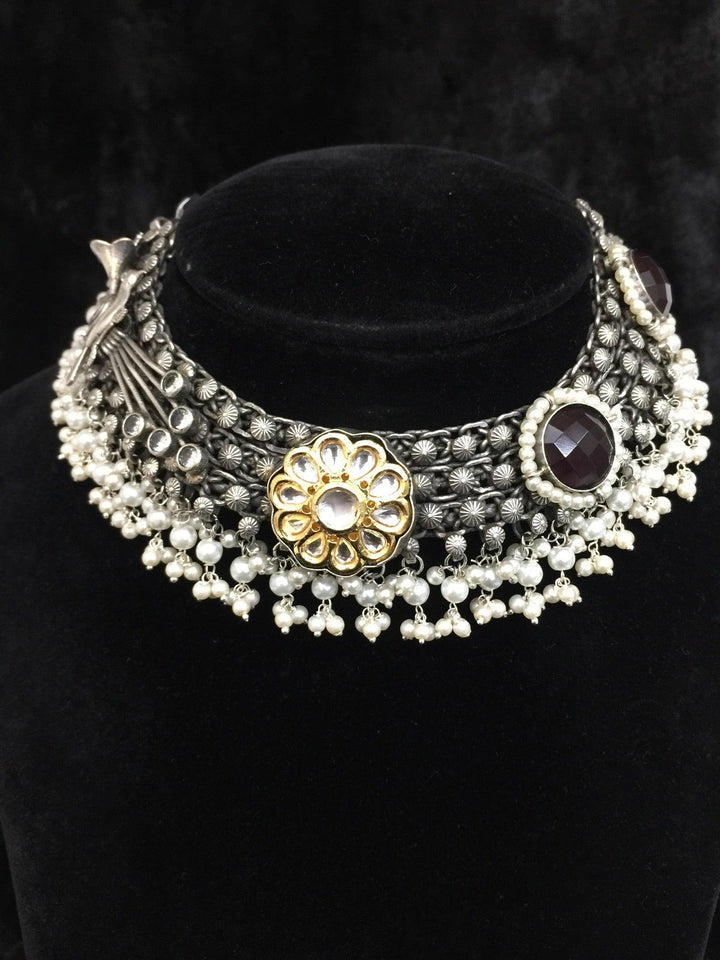Vintage Artistic Necklace with Earrings - SHIVKA