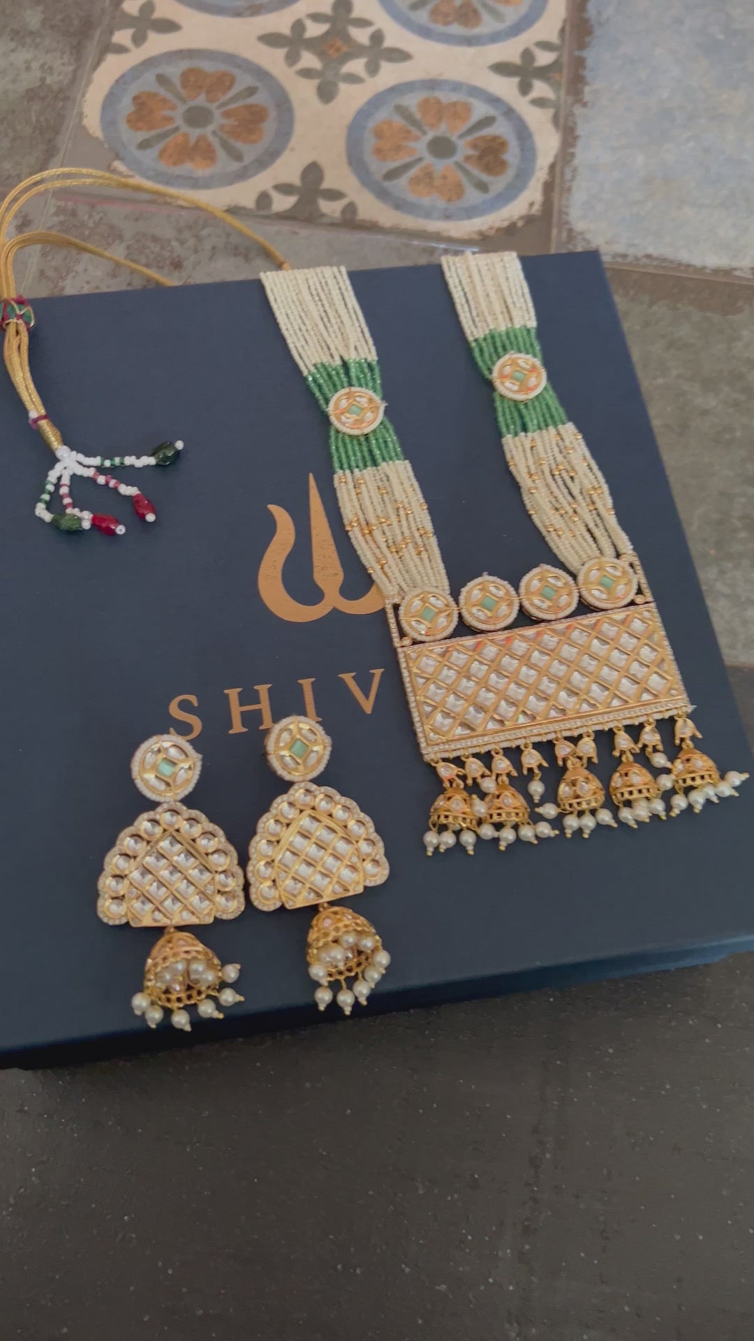 Beautiful Kundan Long Necklace with Statement Earrings
