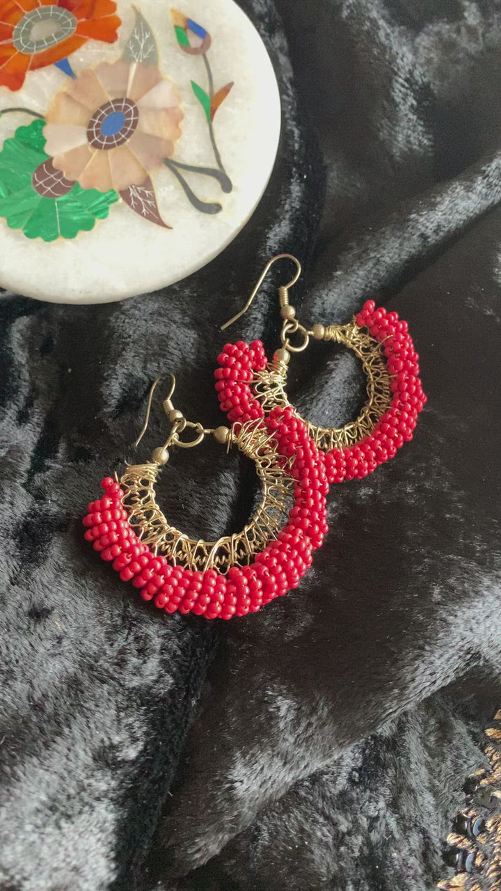 Wired Beaded Danglers