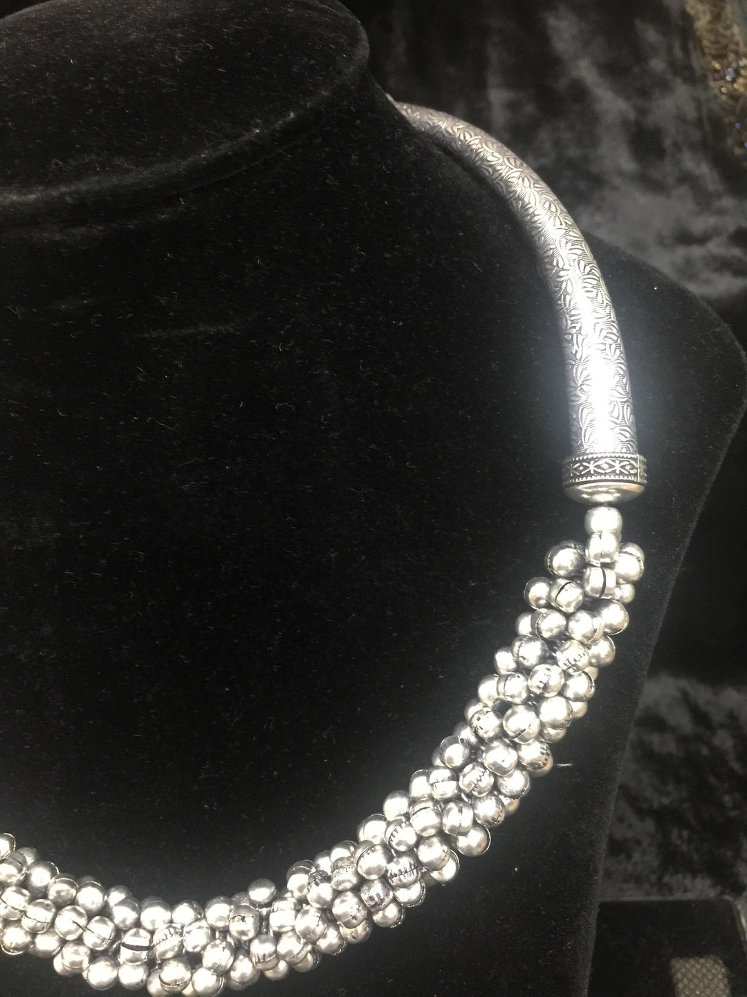 Antique Ghungroo Necklace with Peacock Studs