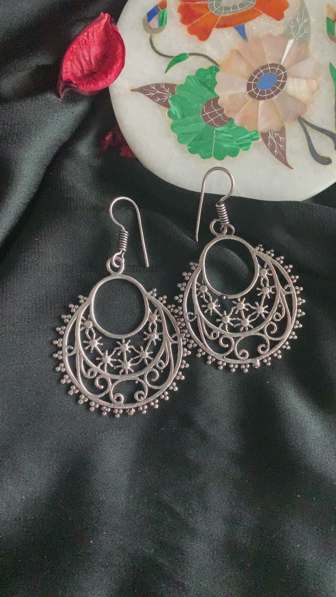 Starry Hoop Danglers