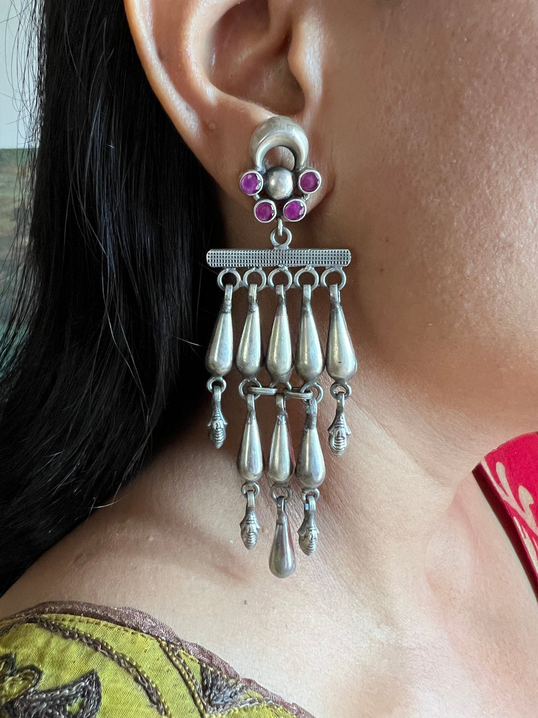 Dancing Doll Sterling Silver Long Earrings