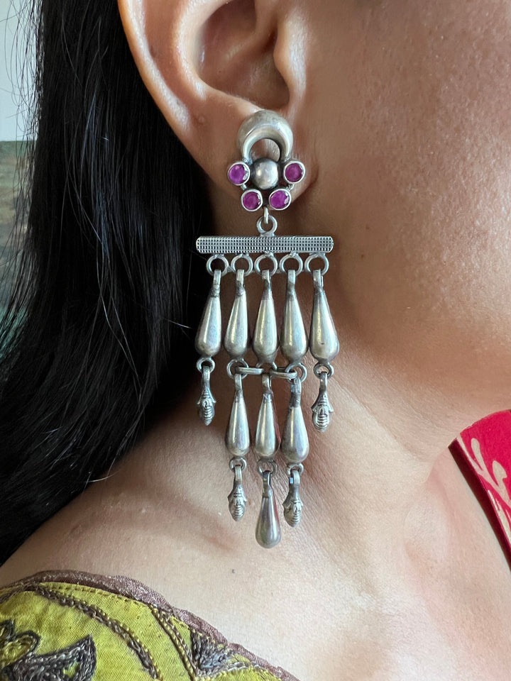 Dancing Doll Sterling Silver Long Earrings