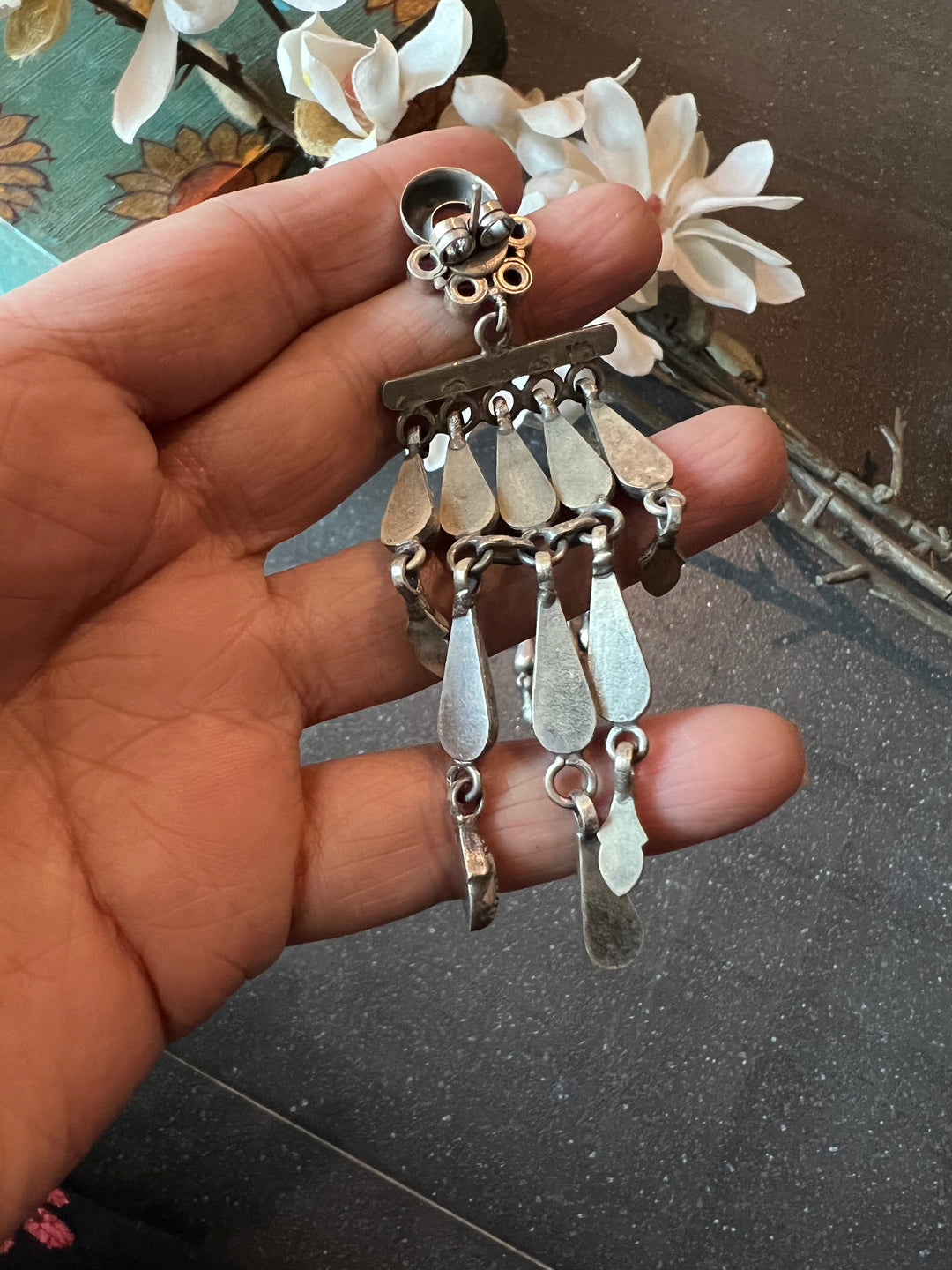 Dancing Doll Sterling Silver Long Earrings