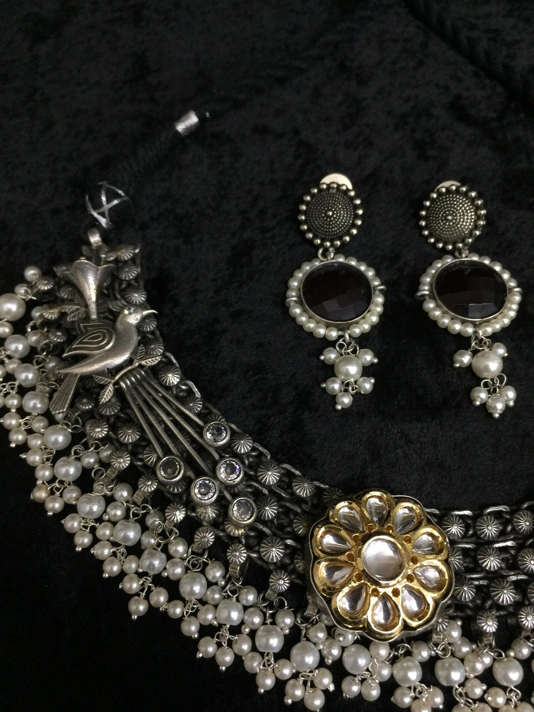 Vintage Artistic Necklace with Earrings - SHIVKA