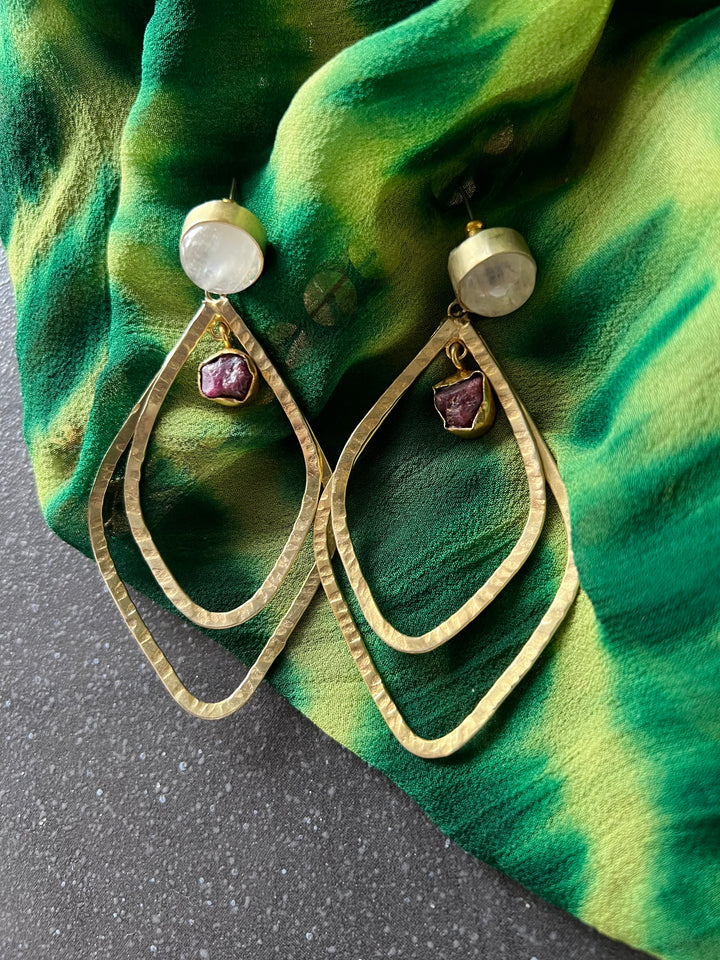 Double Stone Statement Danglers