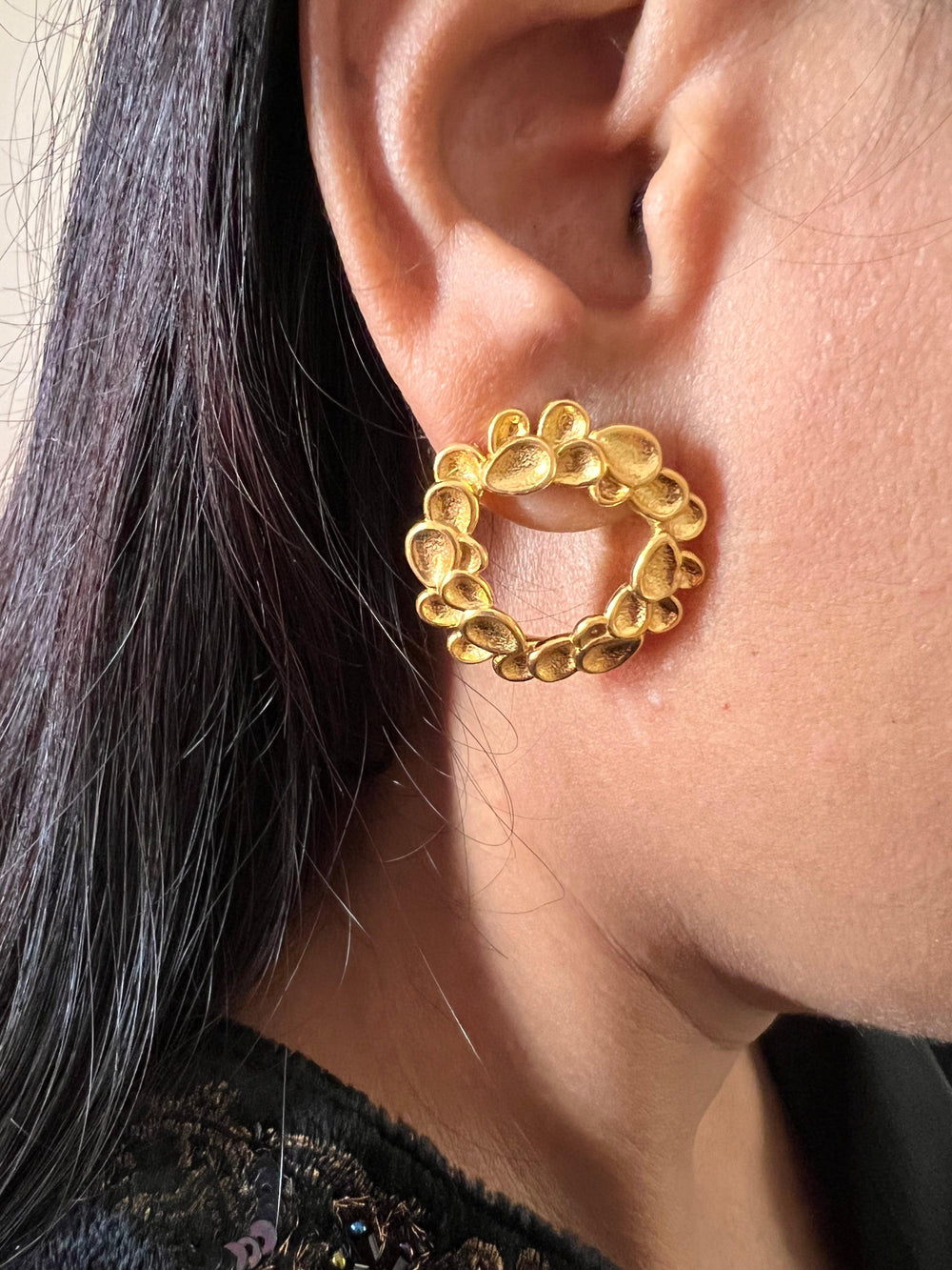 Statement Gold Leaves Studs - SHIVKA