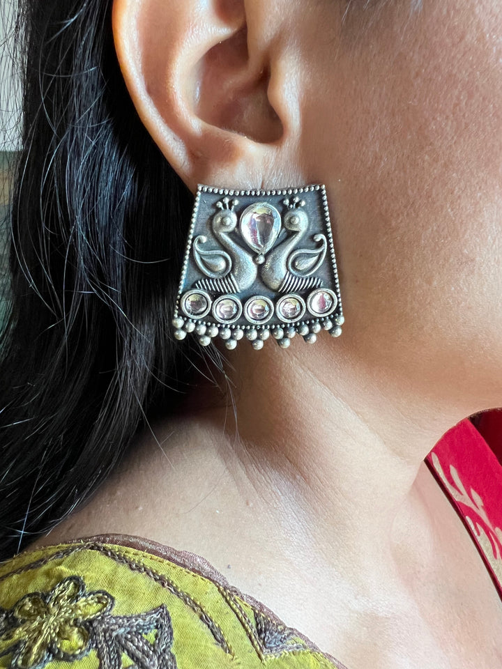 Antique Twin Peacock Earrings