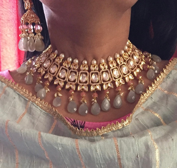 SHIVKA One of a Kind Designer Choker Necklace with Earrings