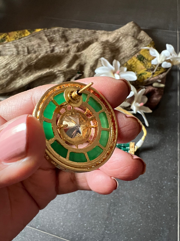 Victorian Kundan Choker Necklace with Earrings