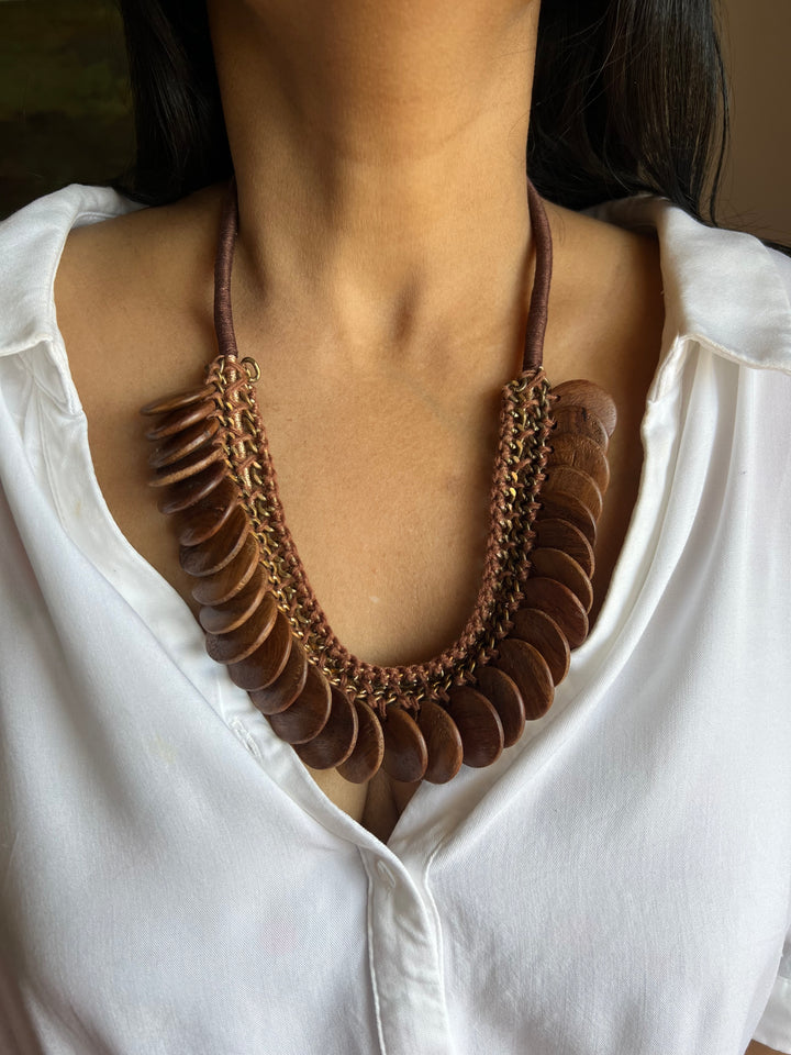 Authentic African Wood Chip Necklace
