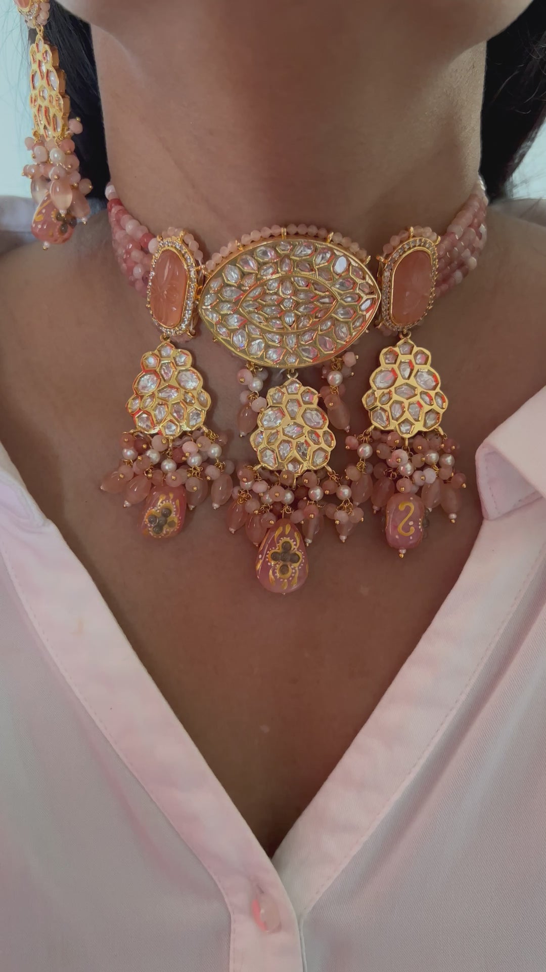 High Quality Kundan Choker with Statement Earrings