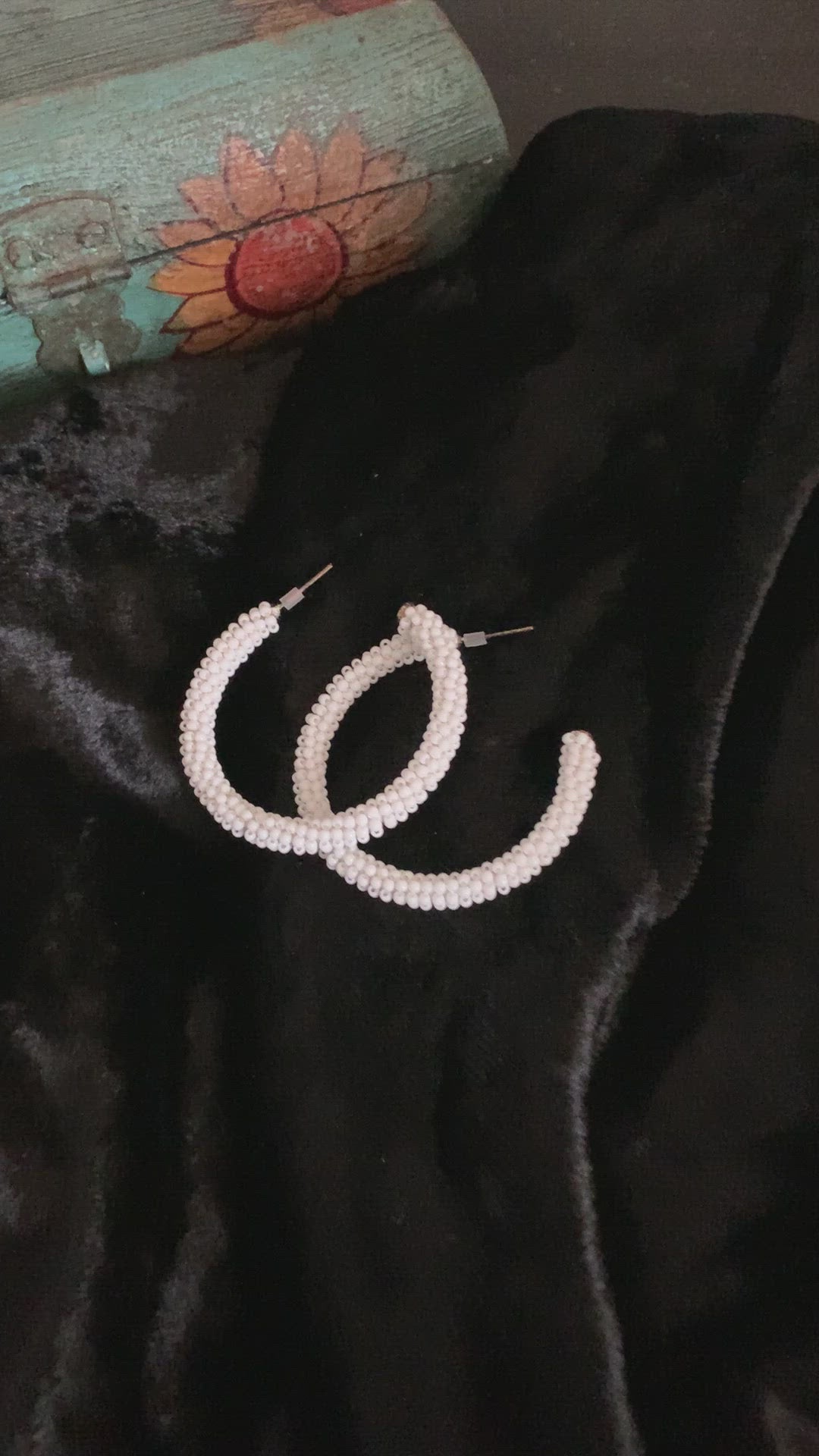 Classic Beaded Hoops